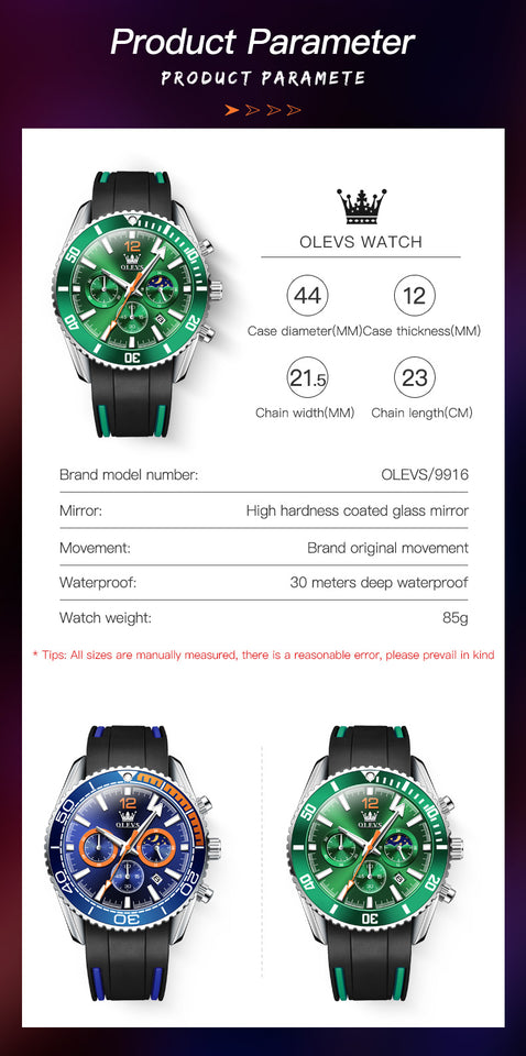 Reloj Cronografo Deportivo de Lujo