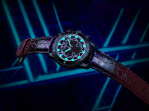 RELOJ CRONOGRAFO DE CUERO Y DE  LUJO HOMBRE